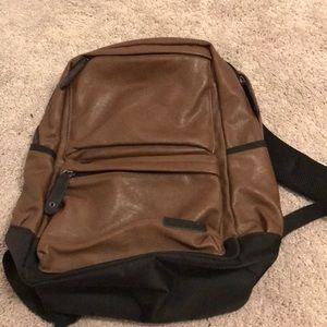 Faux leather backpack
